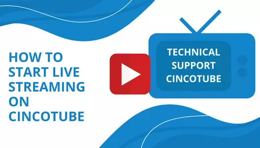 Thumbnail of video tutorial: How to start live streaming on CincoTube